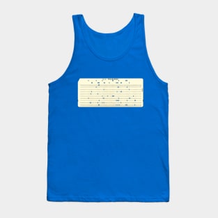 Computer Punch Card (horizontal) Tank Top